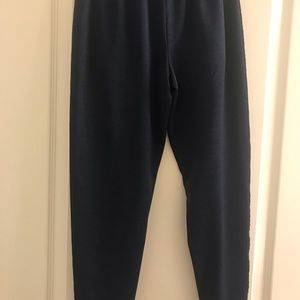 Adidas kids jogger pants. Dark navy blue. Cuffed.